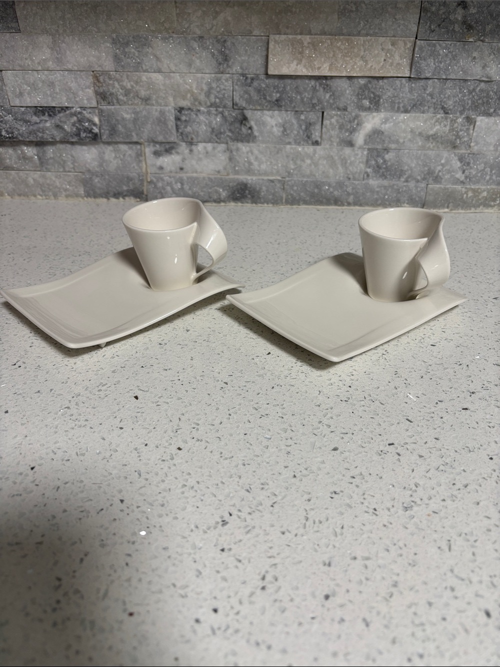 Villeroy & Boch New Wave Caffe Espresso Cup & Saucer Set  2pc Service for 2
